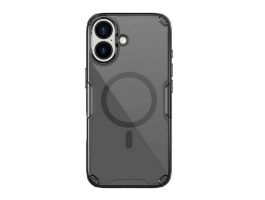 NILLKIN NATURE PRO MAGNETIC műanyag telefonvédő (ütésállóság, légpárnás sarok, MagSafe) FEKETE (GP-175264)