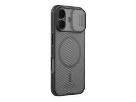NILLKIN CAMSHIELD PRO MAGNETIC műanyag telefonvédő (ütésállóság, kameravédő, mágneses, csíkos) ÁTLÁTSZÓ/FEKETE (GP-175225)