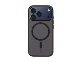 TACTICAL MAGFORCE SMOOTHISFAST szilikon telefonvédő (ütésállóság, mikrofiber plüss belső, matt, MagSafe) FEKETE (57983127403)