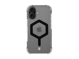 TACTICAL MAGFORCE HEXAGON szilikon telefonvédő (ütésállóság, légpárnás sarok, átlátszó matt hátlap, MagSafe) FEKETE (57983127317)