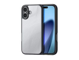 DUX DUCIS AIMO szilikon telefonvédő (ütésállóság, kameravédő, matt, hullám) FEKETE (GP-173293)