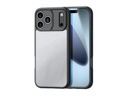 DUX DUCIS AIMO szilikon telefonvédő (ütésállóság, kameravédő, matt, hullám) FEKETE (GP-173296)