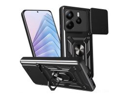 Gigapack Defender szilikon telefonvédő (ütésállóság, tartógyűrű, kameravédő) FEKETE (GP-166607)