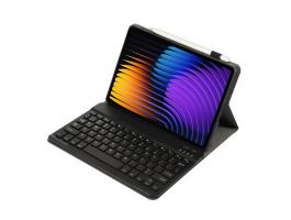 Gigapack Tok álló, bőr hatású (FLIP, bluetooth billentyűzet, asztali tartó, QWERTY, angol nyelvű) FEKETE (GP-169156)