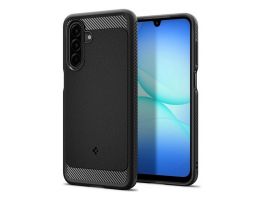 SPIGEN RUGGED ARMOR szilikon telefonvédő (ütésállóság, légpárnás sarok, karbon minta) FEKETE (ACS09844)