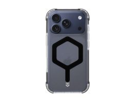 TACTICAL MAGFORCE HEXAGON szilikon telefonvédő (ütésállóság, légpárnás sarok, átlátszó matt hátlap, MagSafe) FEKETE (57983127321)