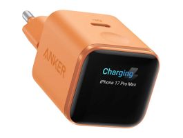ANKER Nano töltő 45W 1C Smart Display, narancssárga - A121DGO1