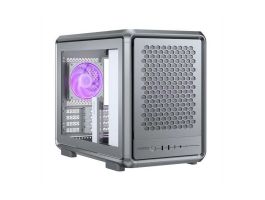 COOLER MASTER Ház Mini-ITX/Micro-ATX  MasterFrame 400 Mesh Silver, Tápegység nélkül, ezüst (MF400M-SHNN-S00)