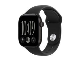 Apple Watch Series 12 GPS 42mm Black Aluminium Case with Black Sport Band - S/M (MJEA4MP/A)