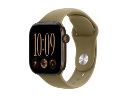 Apple Watch Series 12 GPS + Cellular 42mm Dark Bronze Aluminium Case with Olive Sport Band - S/M (MJG44MP/A)