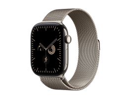 Apple Watch Series 12 GPS + Cellular 46mm Natural Titanium Case with Natural Milanese Loop - S/M (MJGP4MP/A)