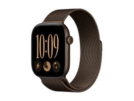 Apple Watch Series 12 GPS + Cellular 46mm Dark Bronze Aluminium Case with Dark Bronze Milanese Loop - S/M (MKDF4MP/A)