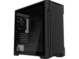 GIGABYTE Ház C102G, Tápegység nélkül, Fekete, Üvegfalú