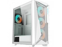 GIGABYTE Ház C301GW, Tápegység nélkül, Fehér, Üvegfalú