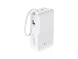 Baseus EnerFill FC51 Bipow 2 Pro gyorstöltő powerbank 30000 mAh, 22.5W, beépített USB Type-C kábel, fehér (E0028101)