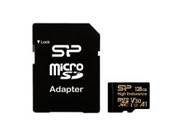 SILICON POWER Memóriakártya MicroSDXC 128GB CL10 UHS-I U3 V30 A1, Golden Series High Endurance (SP128GBSTXDV3V1HSP)