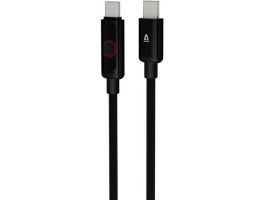 AVAX CB654 PULSEY 60W USB-C gyorstöltő kábel, fonott, szürke - 1m