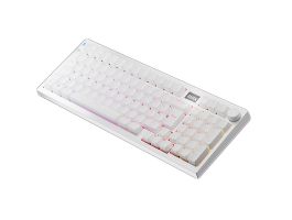 AVAX GM03 PRO Fehér 98% Gasket RGB tri-mode mechanikus billentyűzet Gateron sárga switch, magyar kiosztás (AVAX GM03Y PRO WHITE)