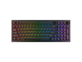 AVAX GM03 PRO 98% Gasket RGB tri-mode mechanikus billentyűzet Gateron piros switch, magyar kiosztás (AVAX GM03R PRO)