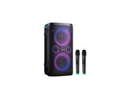 HISENSE Party Storm 1 Bluetooth Party Hangszóró 2 db mikrofonnal, 2.0CH, 300W, Fekete