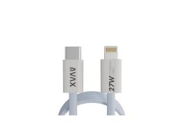 AVAX CB611LB MAGNETY 27W USBC–Lightning fonott mágneses töltőkábel, világoskék - 1m