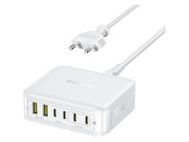 Baseus EnerFill FH21 töltőállomás 120W, 2×USB Type-A + 4×USB Type-C, fehér (E0120T01)