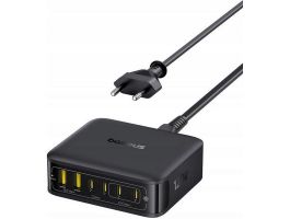 Baseus EnerFill FH21 töltőállomás 120W, 2×USB Type-A + 4×USB Type-C, fekete (E0120T00)