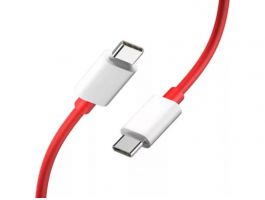 ONEPLUS WARP adatkábel (Type-C - Type-C, gyorstöltő, törésgátló, 100cm), piros (57983114739)