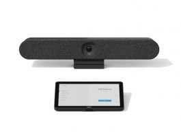 LOGITECH Webkamera - Rally Bar Huddle 4K 1440p Mikrofon PTZ funkcióval + TAP IP, Grafitszürke (991-000479)