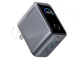 Anker Prime Charger (160W, 3 Ports, Smart Display) Silver (A2687341)