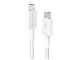 Anker 322 USB-C to USB-C Cable (3ft Braided) White (A81F5G21)