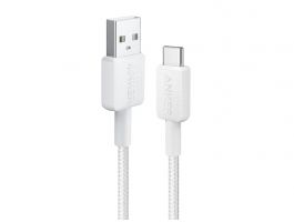 Anker 322 USB-A to USB-C Cable (1.8m Braided) White (A81H6G21)