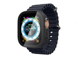 SPIGEN THIN FIT 360 műanyag óra keret (ütésállóság, 360° védelem + üveg) FEKETE (ACS05558)