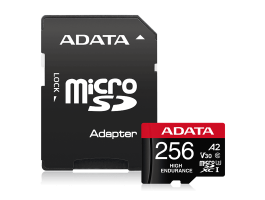 ADATA Memóriakártya MicroSDXC 256GB + Adapter ENDURANCE UHS-I A2 V30 (100/85)
