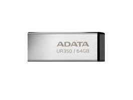 ADATA Pendrive 64GB, UR350 USB 3.2, fémházas, fekete (UR350-64G-RSR/BK)
