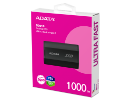ADATA SSD Külső USB 3.2 1TB SD810, Fekete