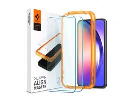 SPIGEN ALM FC képernyővédő üveg 2db (2.5D, extra karcálló, 9H, ultravékony, színkiemelés) ÁTLÁTSZÓ Sam.Galaxy A54 5G (AGL05966)