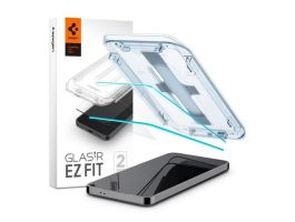 SPIGEN EZ FIT HD képernyővédő üveg 2db (2.5D, tokbarát, ultravékony, 0.2mm, 9H + segédkeret) ÁTLÁTSZÓ S24 (AGL07440)