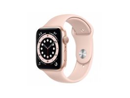 Apple Watch S6 GPS, 44mm (M00E3HC/A) arany alumíniumtok, pink sportszíj