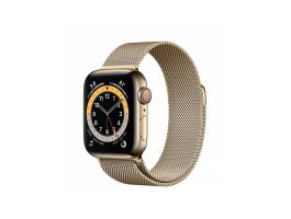 Apple Watch S6 GPS + Cellular, 40mm (M06W3HC/A) arany rozsdamentesacél tok, arany milánói szíj