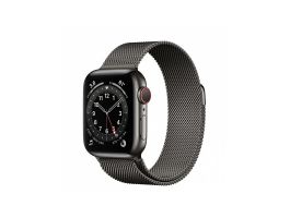 Apple Watch S6 GPS + Cellular, 40mm (M06Y3HC/A) grafit rozsdamentesacél tok, grafit milánói szíj