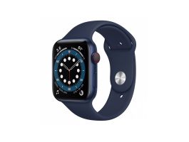 Apple Watch S6 GPS + Cellular, 44mm (M09A3HC/A) kék aluminium tok, mély tengerészkék sportszíj