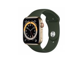 Apple Watch S6 GPS + Cellular 44mm (M09F3HC/A) Arany Alumíniumtok, cyprus zöld sportszíj