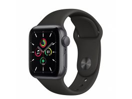 Apple Watch SE GPS, 40mm (MYDP2HC/A) Asztroszürke alumíniumtok, fekete sportszíj