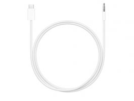 Apple USB-C – 3,5 mm-es audiokábel 1,2 m (MDV84ZM/A) fehér