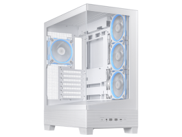 ASUS Ház A31 Plus, 850W (AP-850G), Fehér, Üvegfalú (A31 PLUS/WT/TG/ARGB + AP-850G)