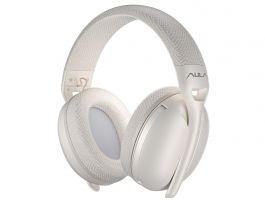 AULA S6 Tri-Mode vezeték nélküli gamer headset, bézs (AU-S6)