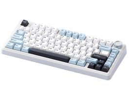 AULA F75 Vezeték Nélküli Mechanikus Gamer Billentyűzet (AU-F75-15) fehér-kék