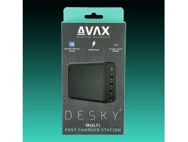 AVAX DC637 DESKY+ 200W GaN gyorstöltő elosztó 4xType C (PD 3.0)