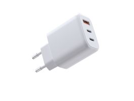 AVAX Hálózati töltő USB-A 2xUSB-C 65W, fehér (AVAX_CH361)